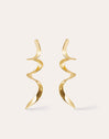 Pendientes Curl Baño Oro