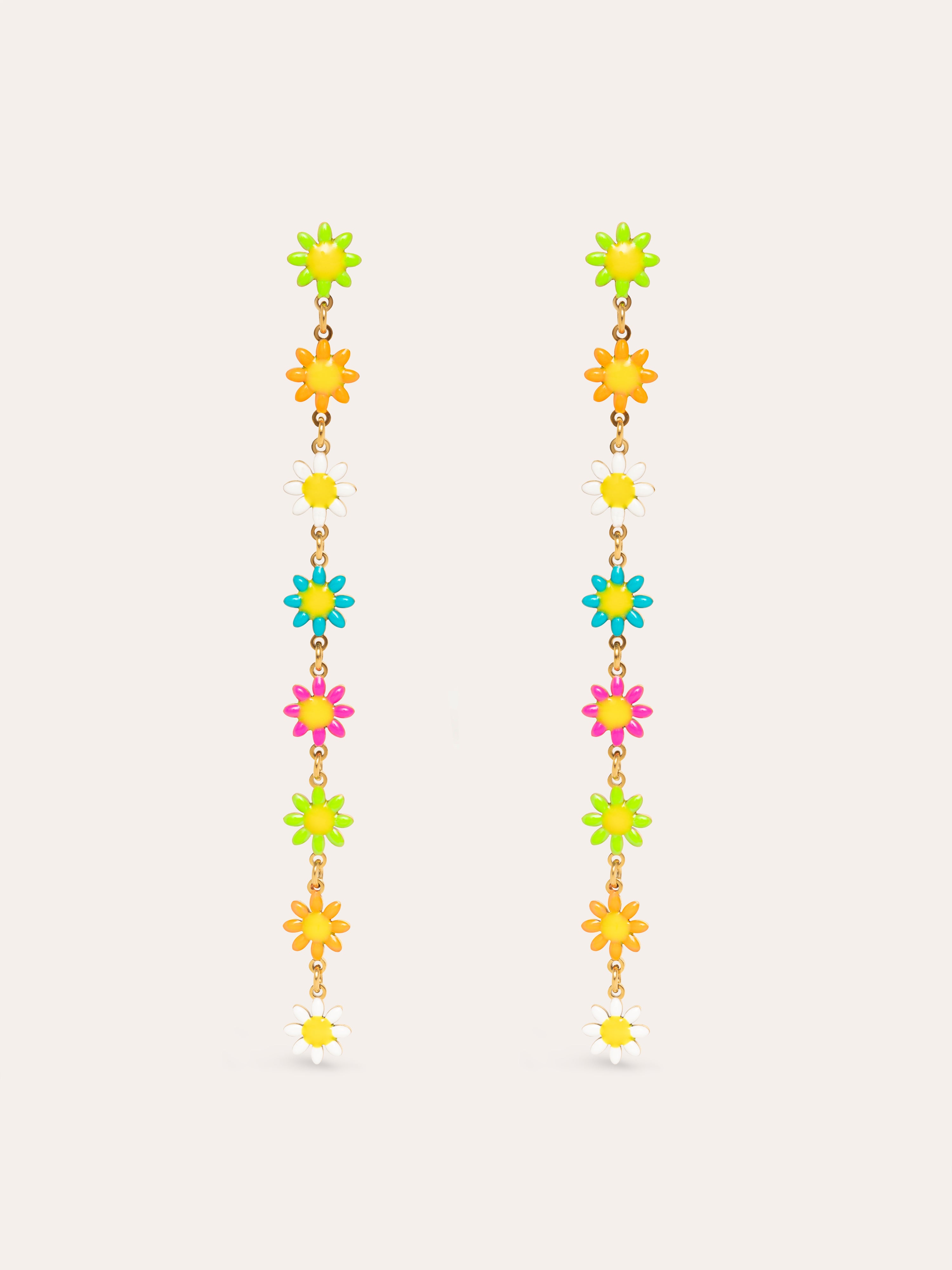 Daisy May Stainless Steel Gold Earrings