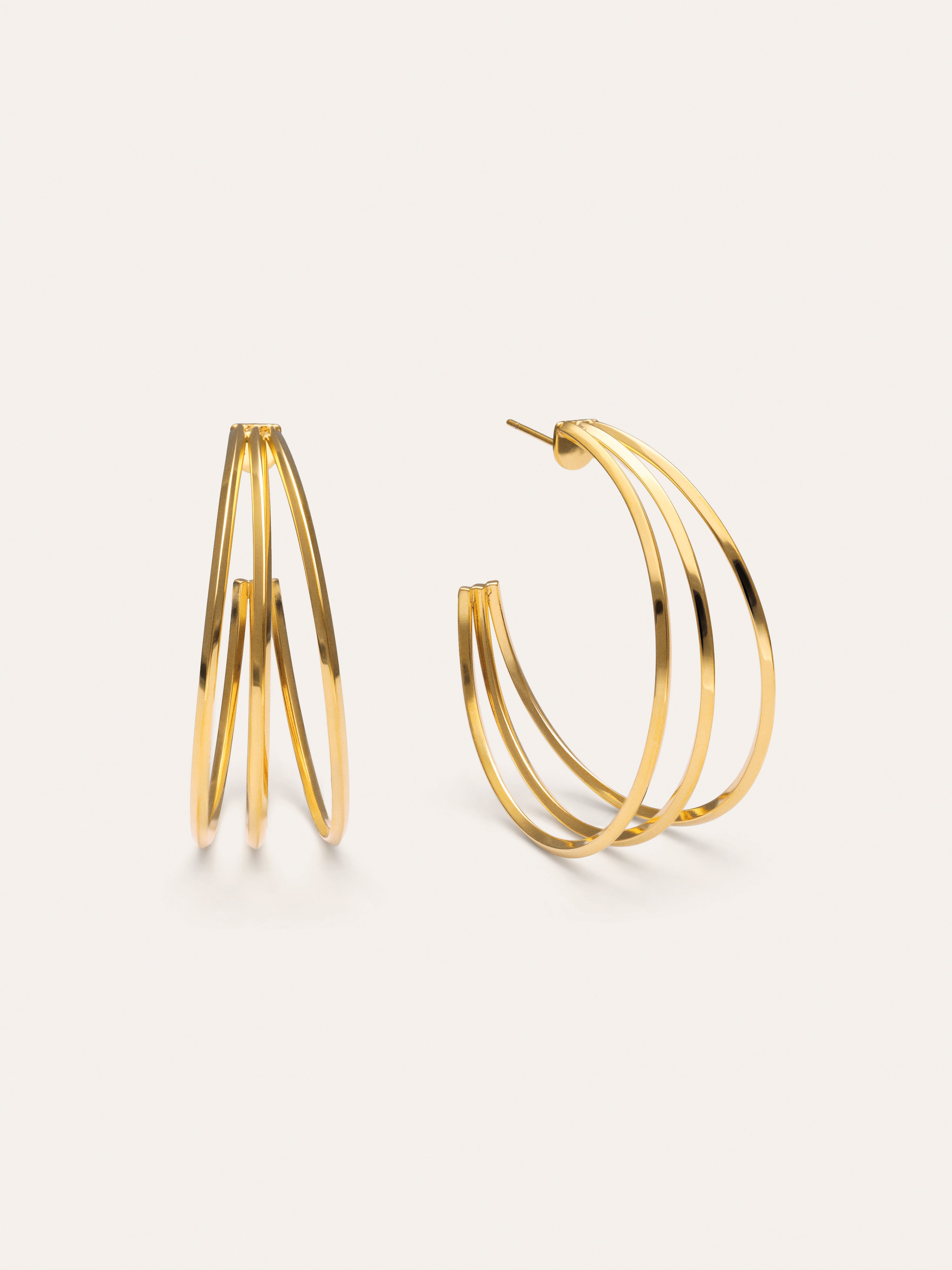 Pendientes Aro Eclipse Acero Baño Oro