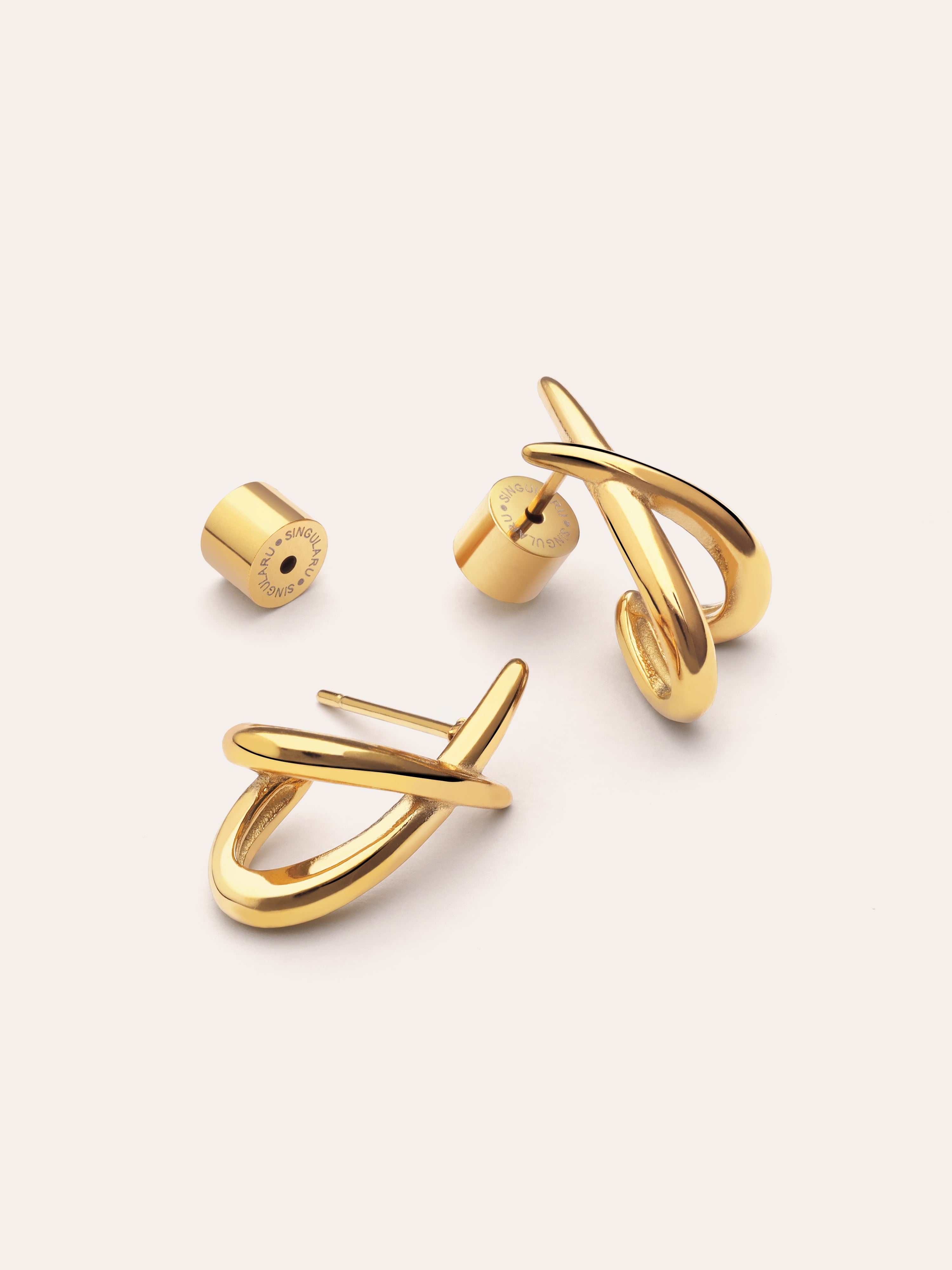 Pendientes Emma Acero Baño Oro