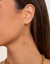 Falling Dots L Gold Earrings