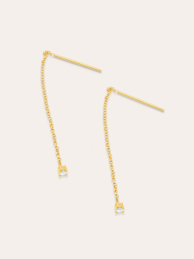 Falling Spark Gold Earrings