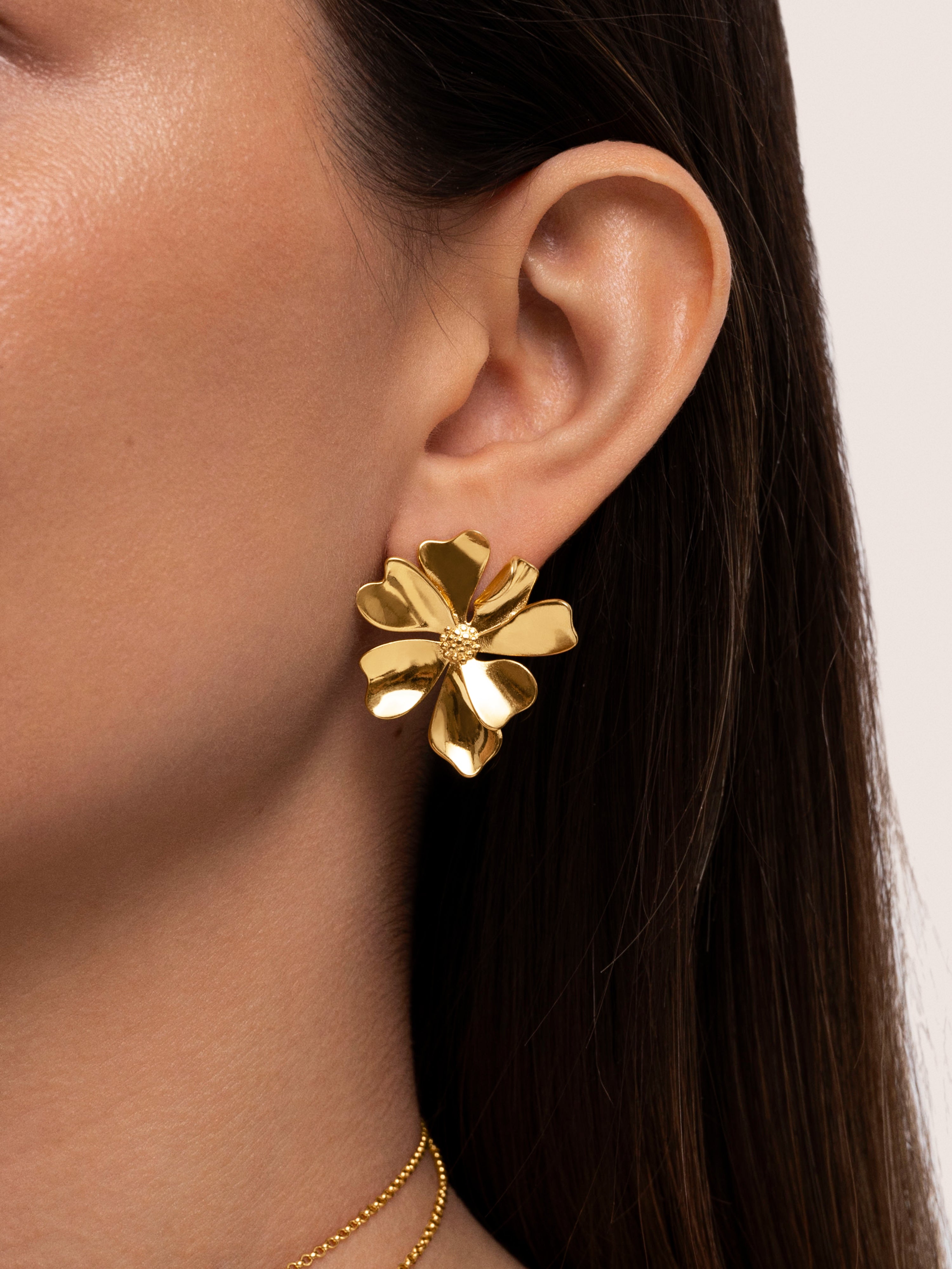 Flower Spring Gold Earrings