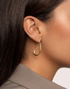 Pendientes Gota Arch Acero Baño Oro