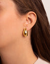 Raindrop Stainless Steel Gold Earrings