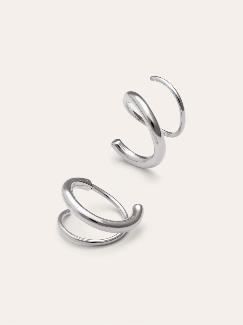 Pendientes Gota Spiral Acero