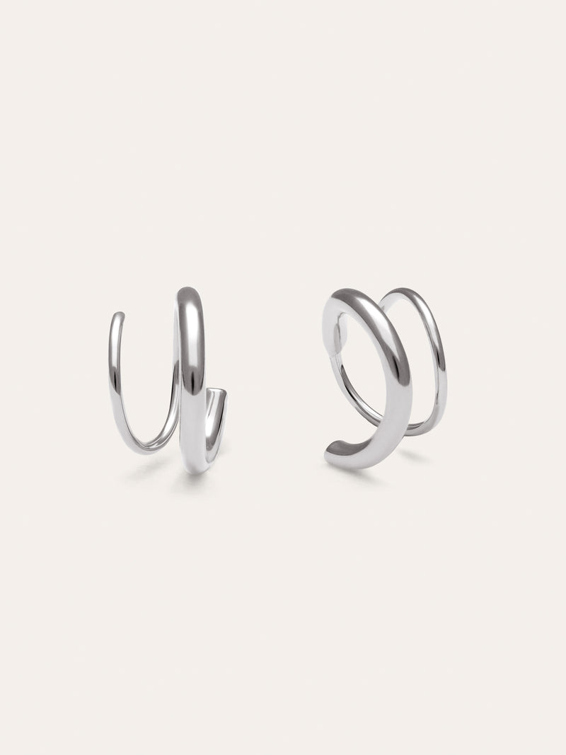 Pendientes Gota Spiral Acero