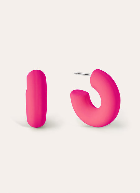  Gummy Pink Stainless Steel Earrings 