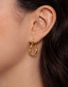 Organic Hook Gold Earrings