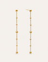 Pendientes Long Drop Bomb Acero Baño Oro