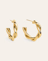 Lina Stainless Steel Gold Earrings