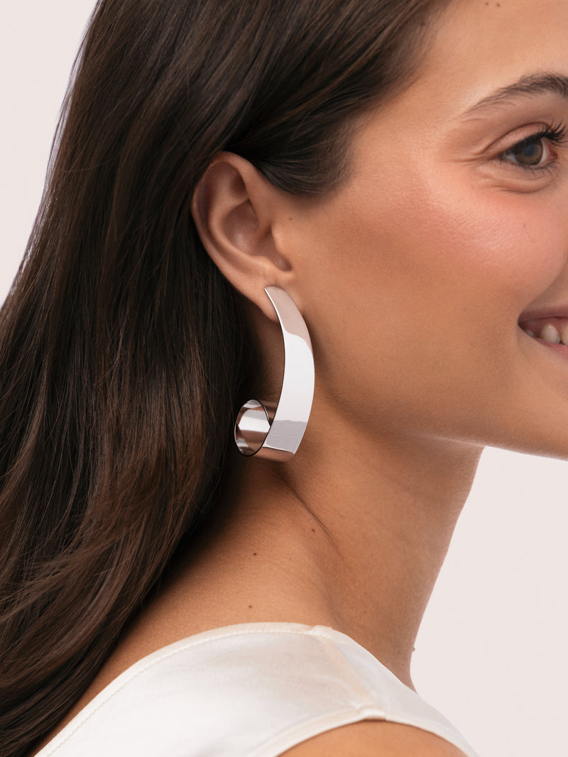 Long Shell Earrings Steel