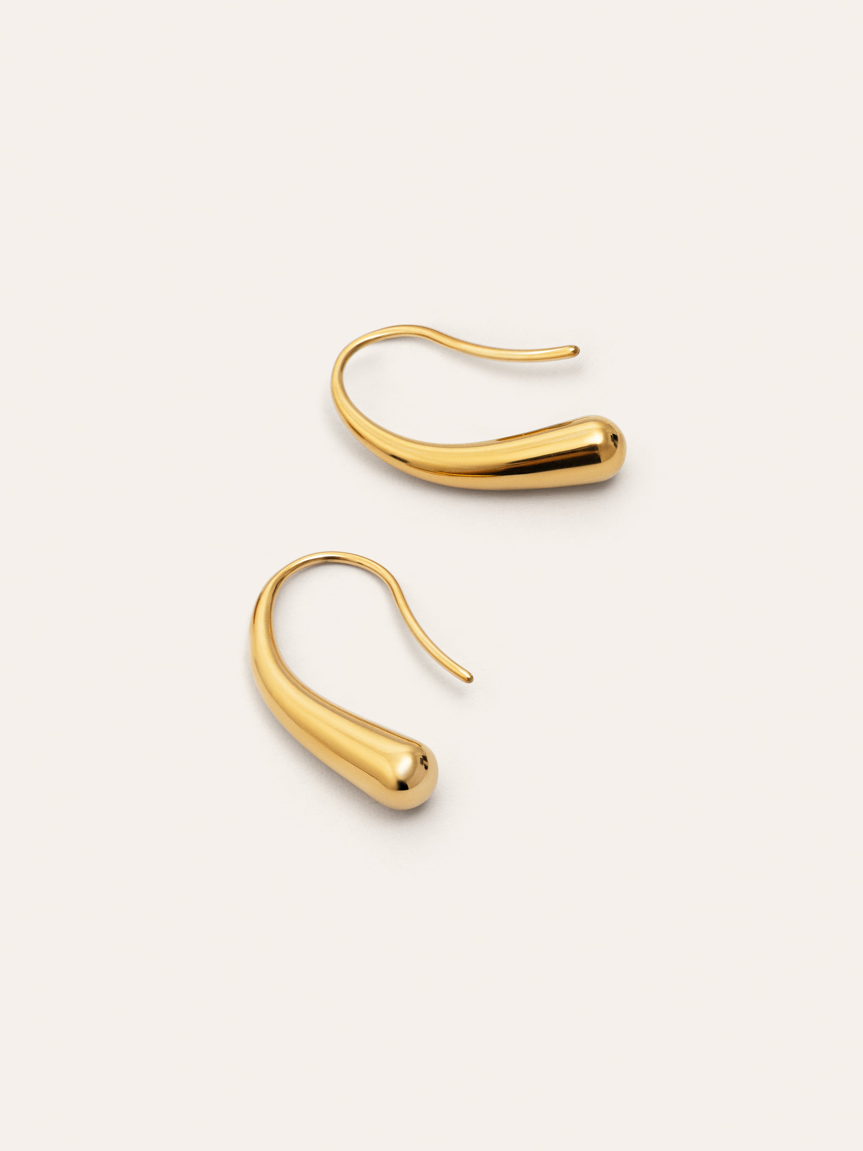 Long Drop Stainless Steel Gold Earrings 