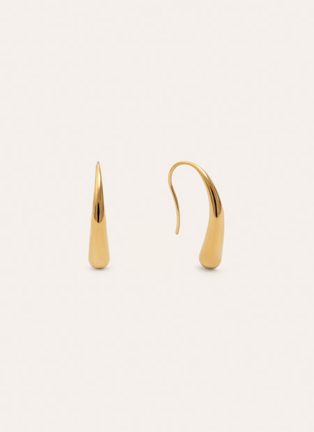 Long Drop Stainless Steel Gold Earrings 