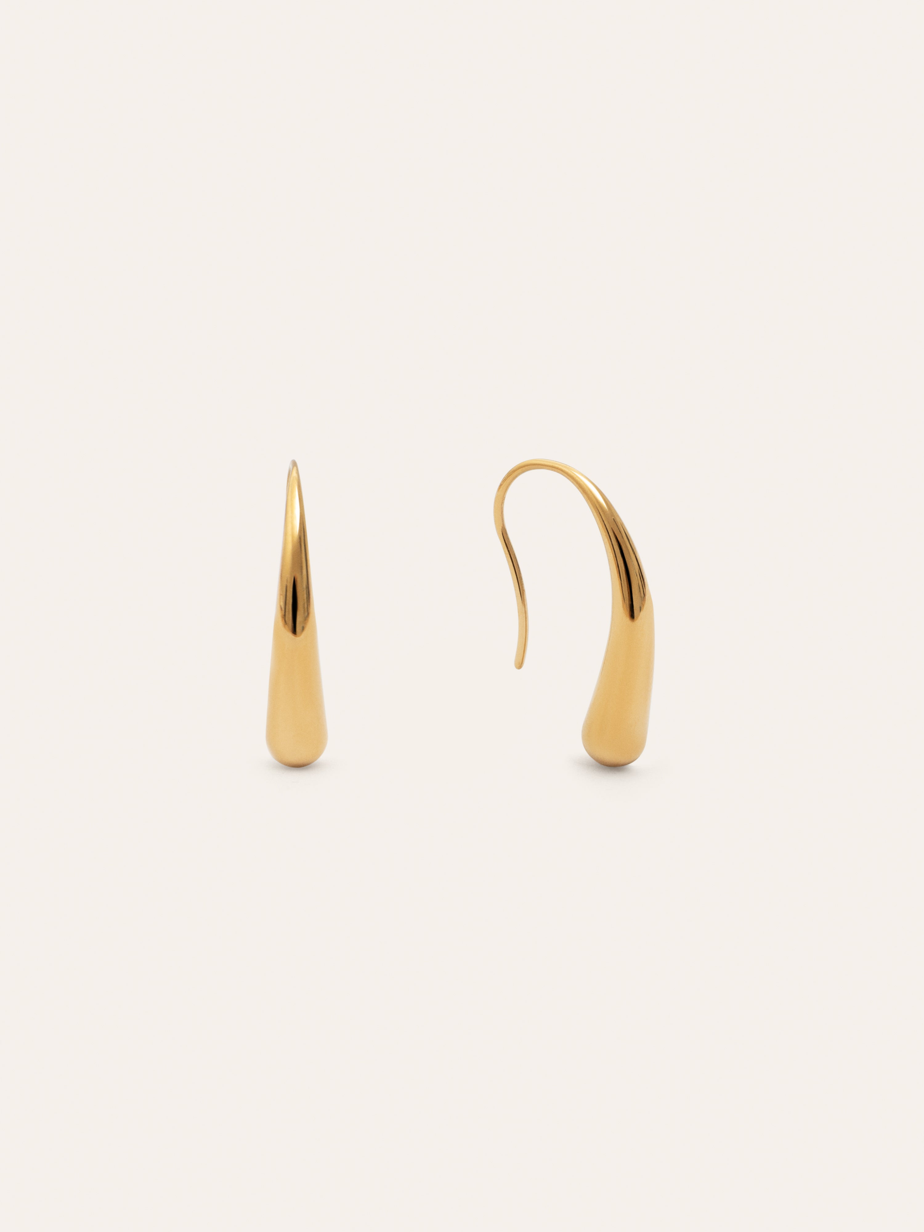 Long Drop Stainless Steel Gold Earrings 