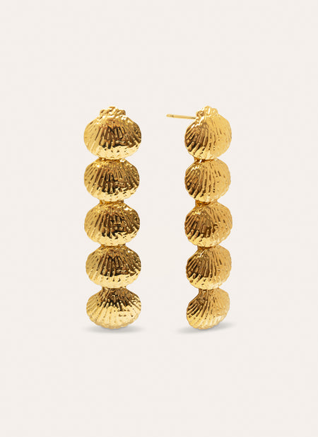 Pendientes Long Maris Acero Baño Oro