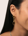 Long Sailor Stainless Steel Gold Earrings 