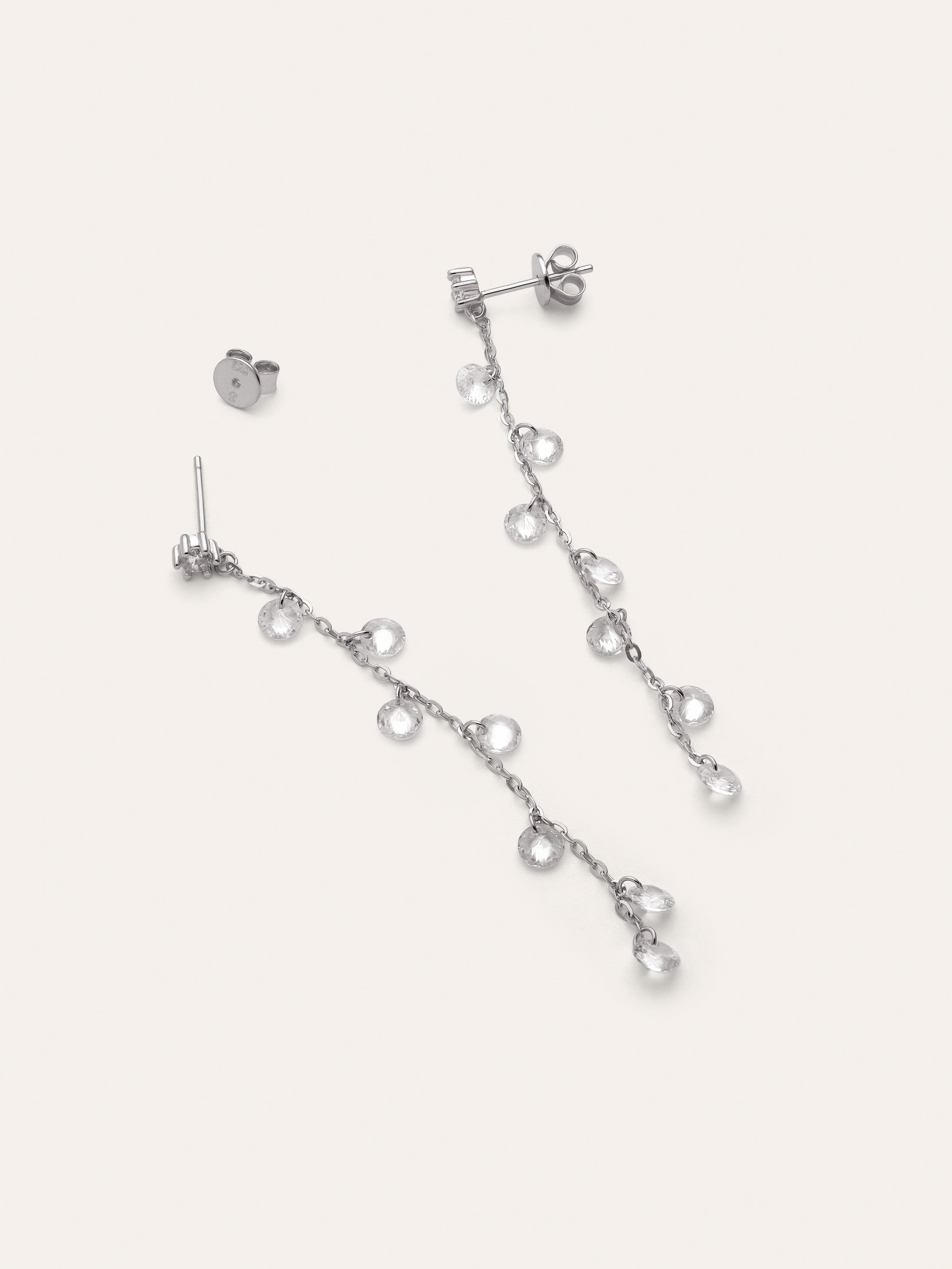 Pendientes Long Spark Plata