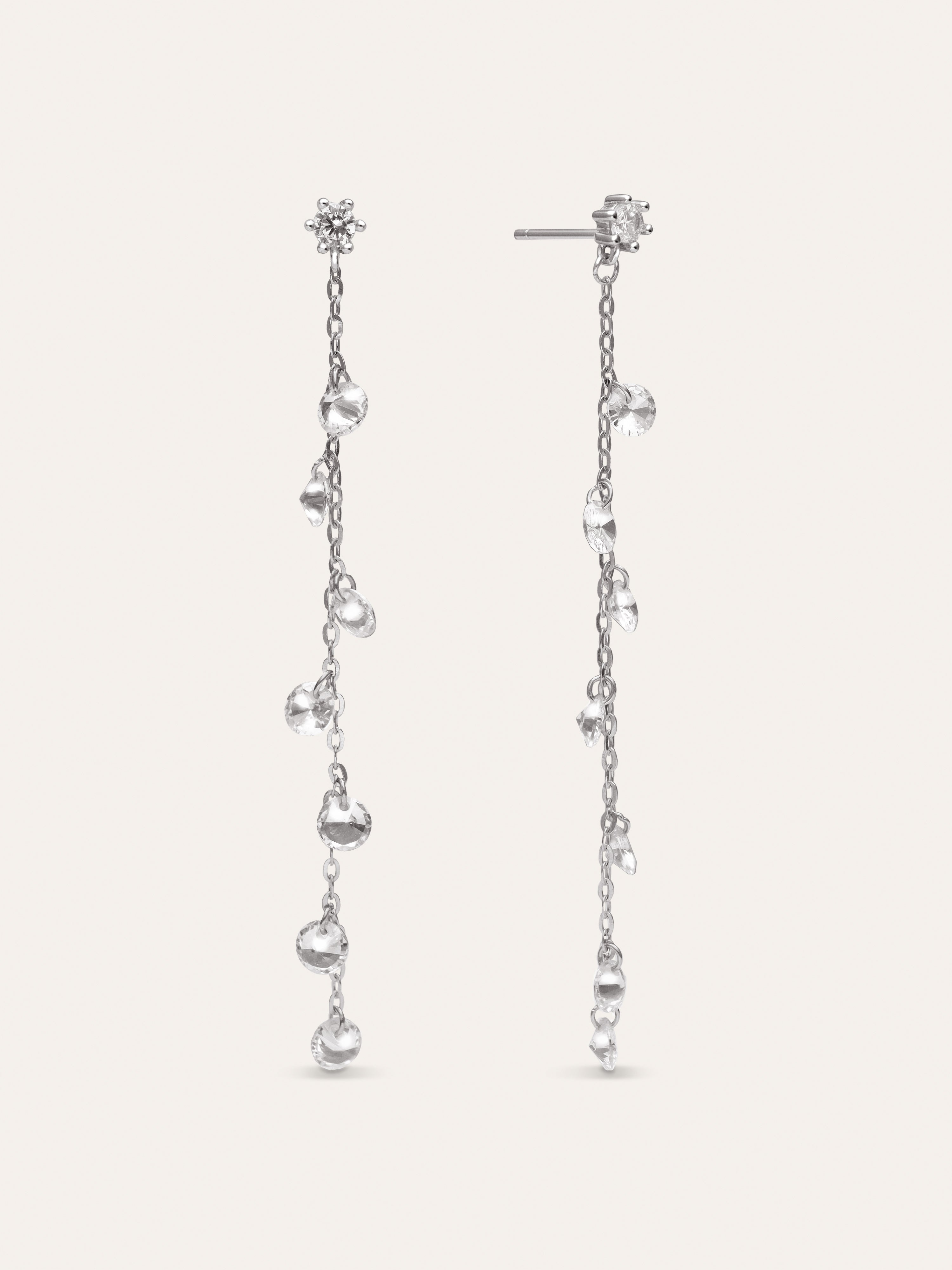 Pendientes Long Spark Plata