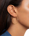 Maria L Gold Hoop Earrings