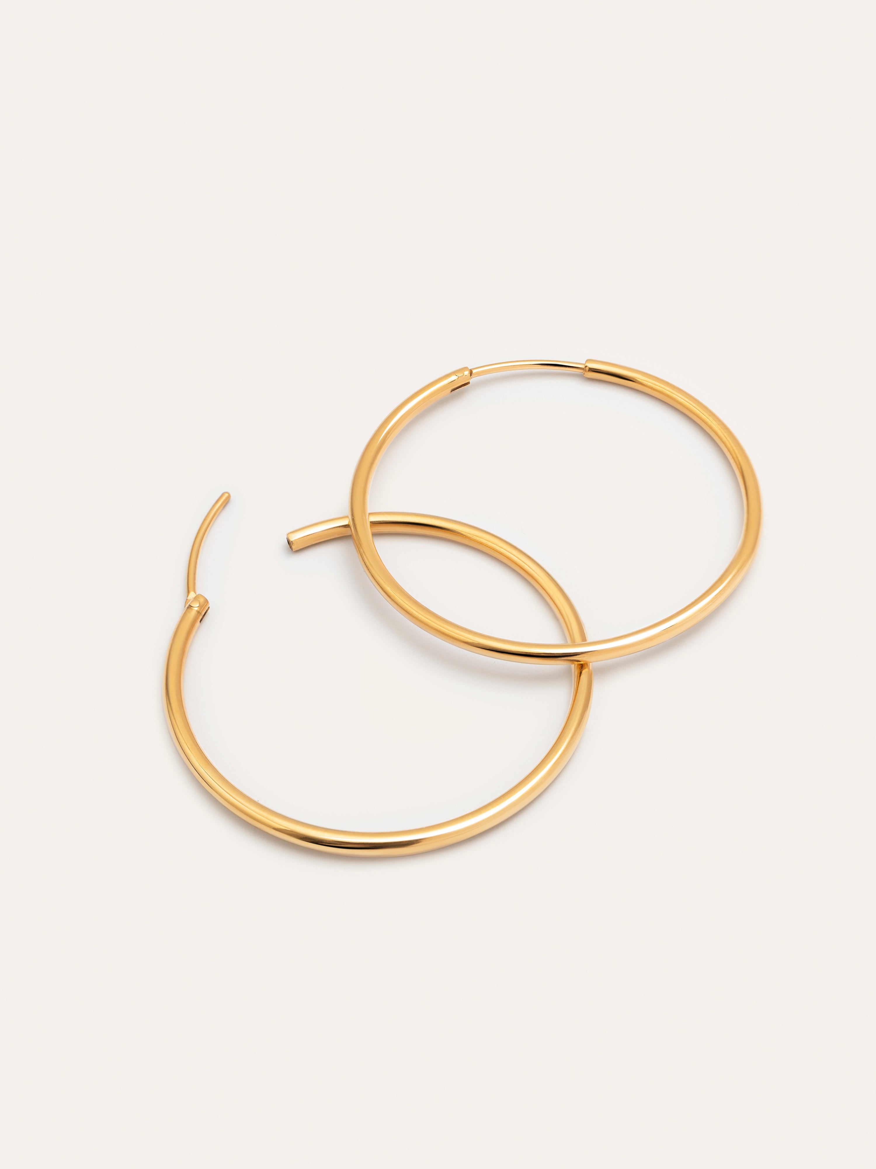 Maria L Hoops Stainless Steel Gold 
