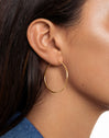 Maria L Hoops Stainless Steel Gold 