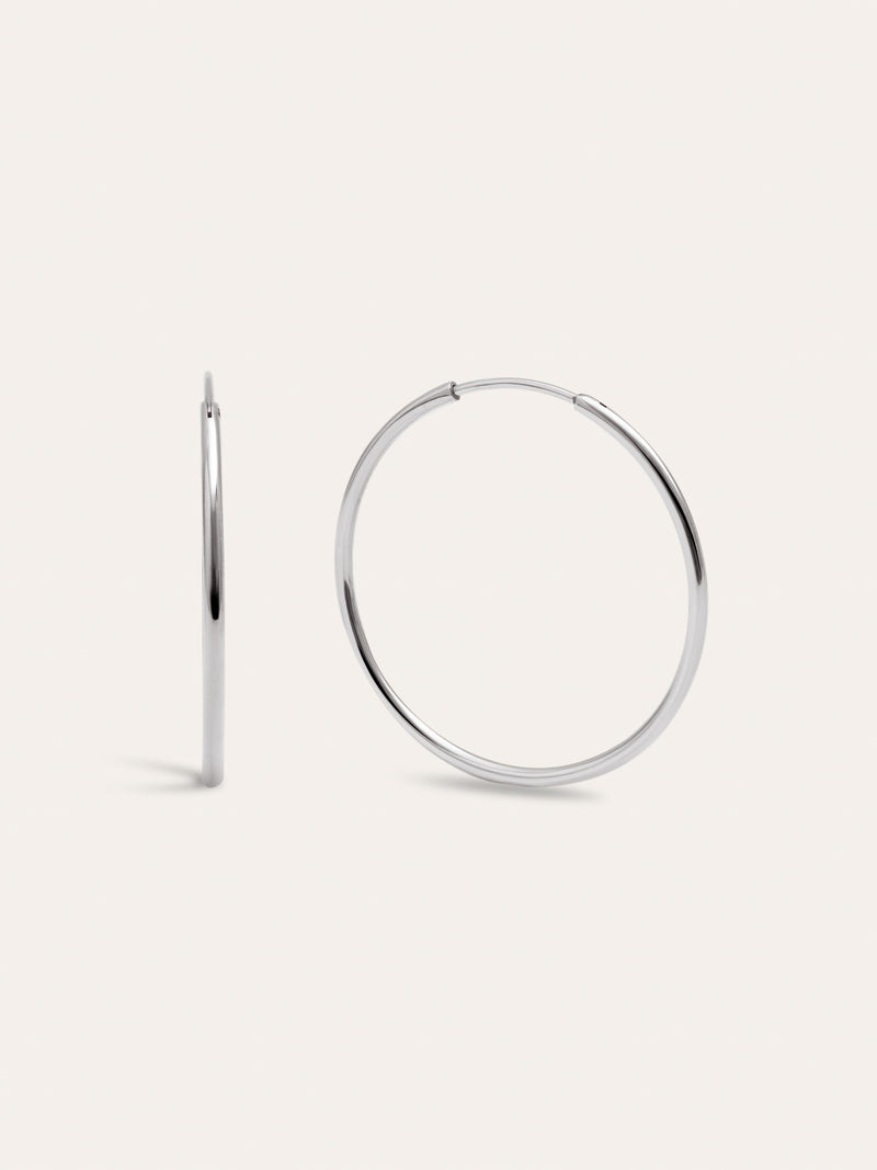 Pendientes Aro Maria L  Acero