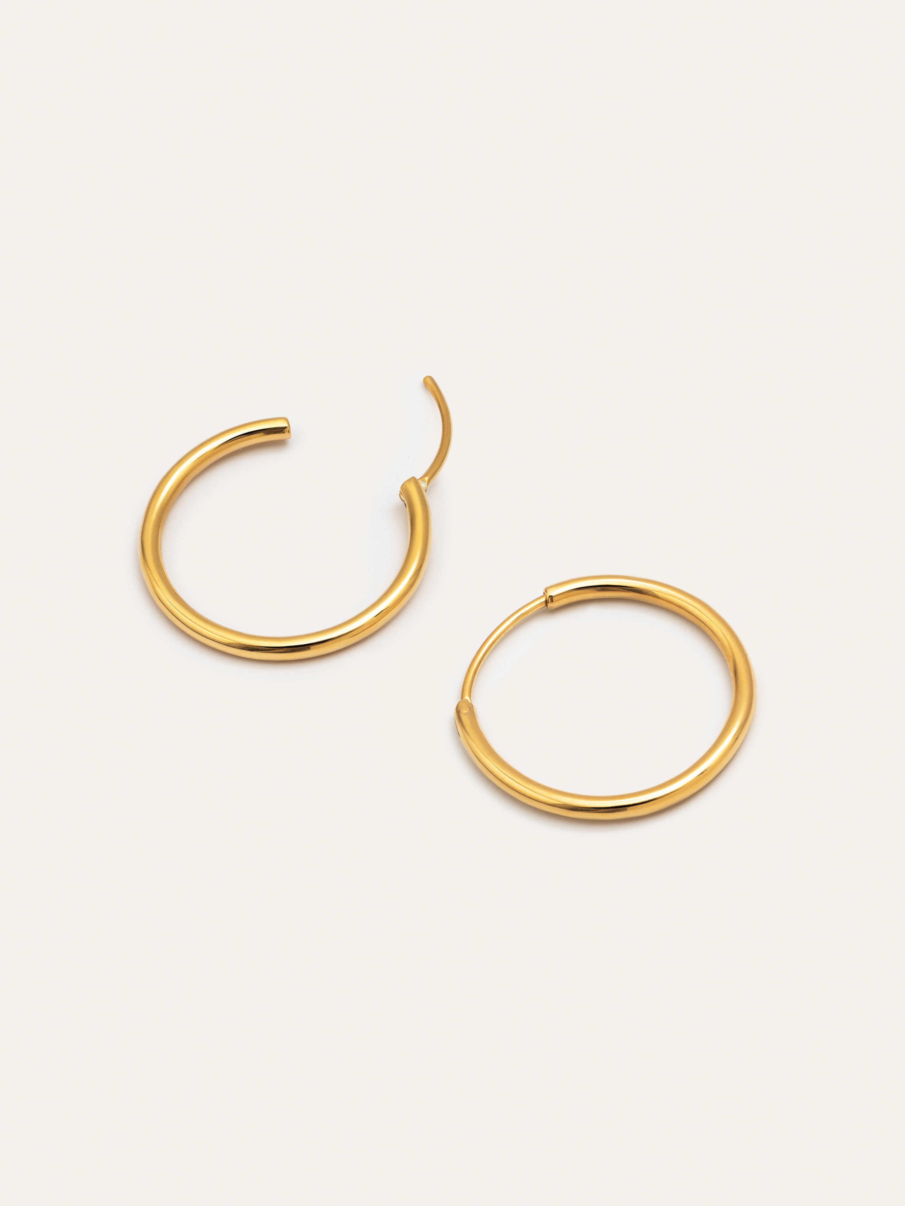 Maria M Hoops Stainless Steel Gold 