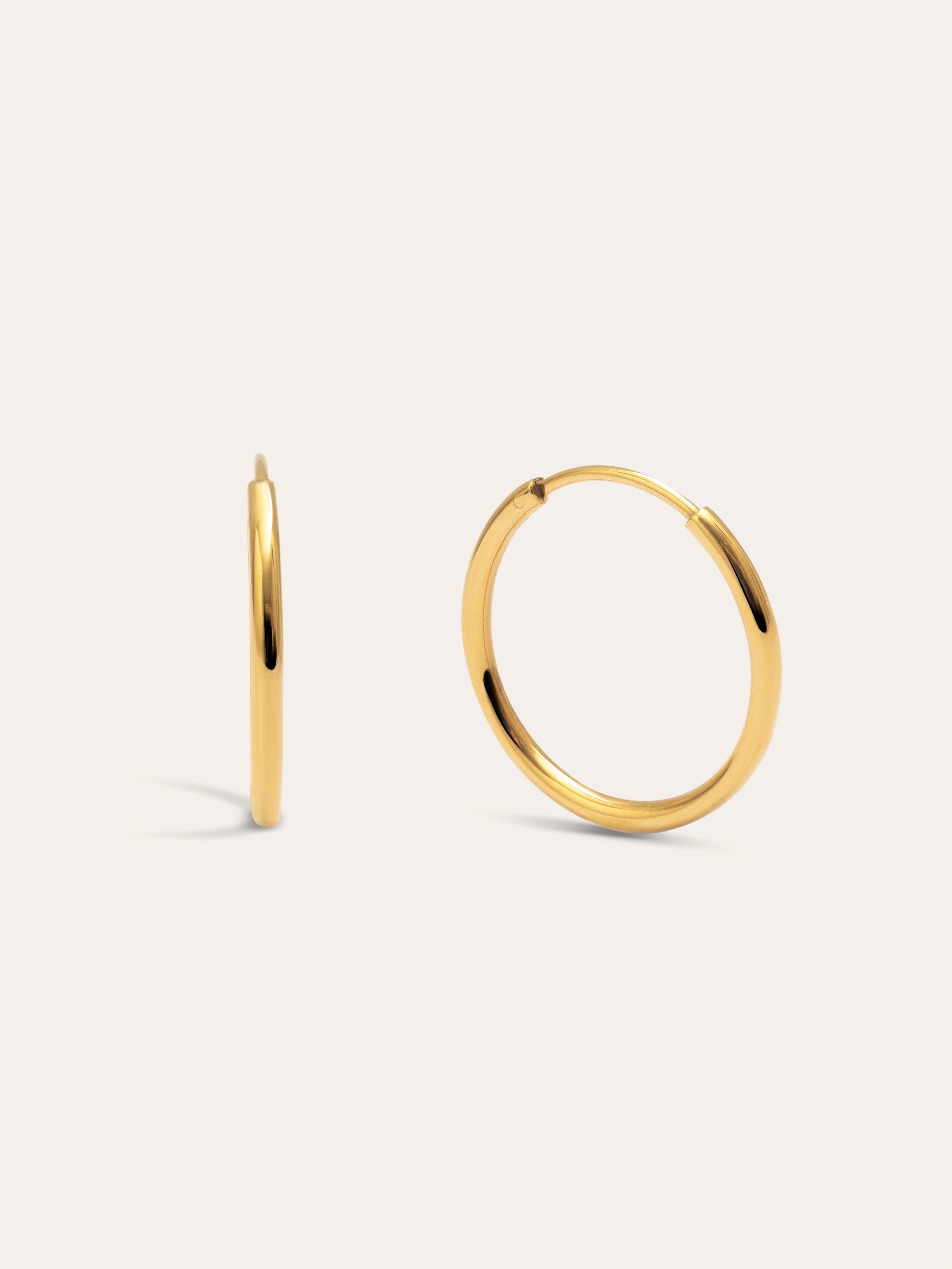 Maria M Hoops Stainless Steel Gold 