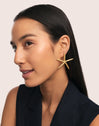 Pendientes Maxi Starfish Acero Baño Oro