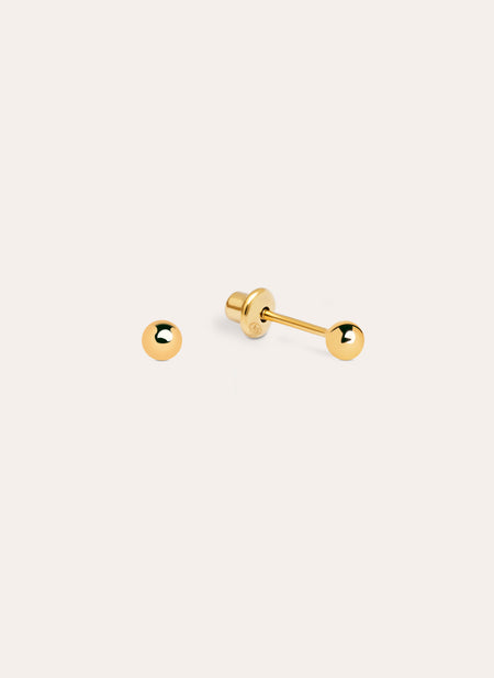 Mini Dots 3mm Gold Earrings