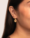 Butterfly Rose Single Gold Earring 