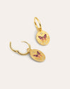 Medallion Butterfly Rose Gold  Earrings