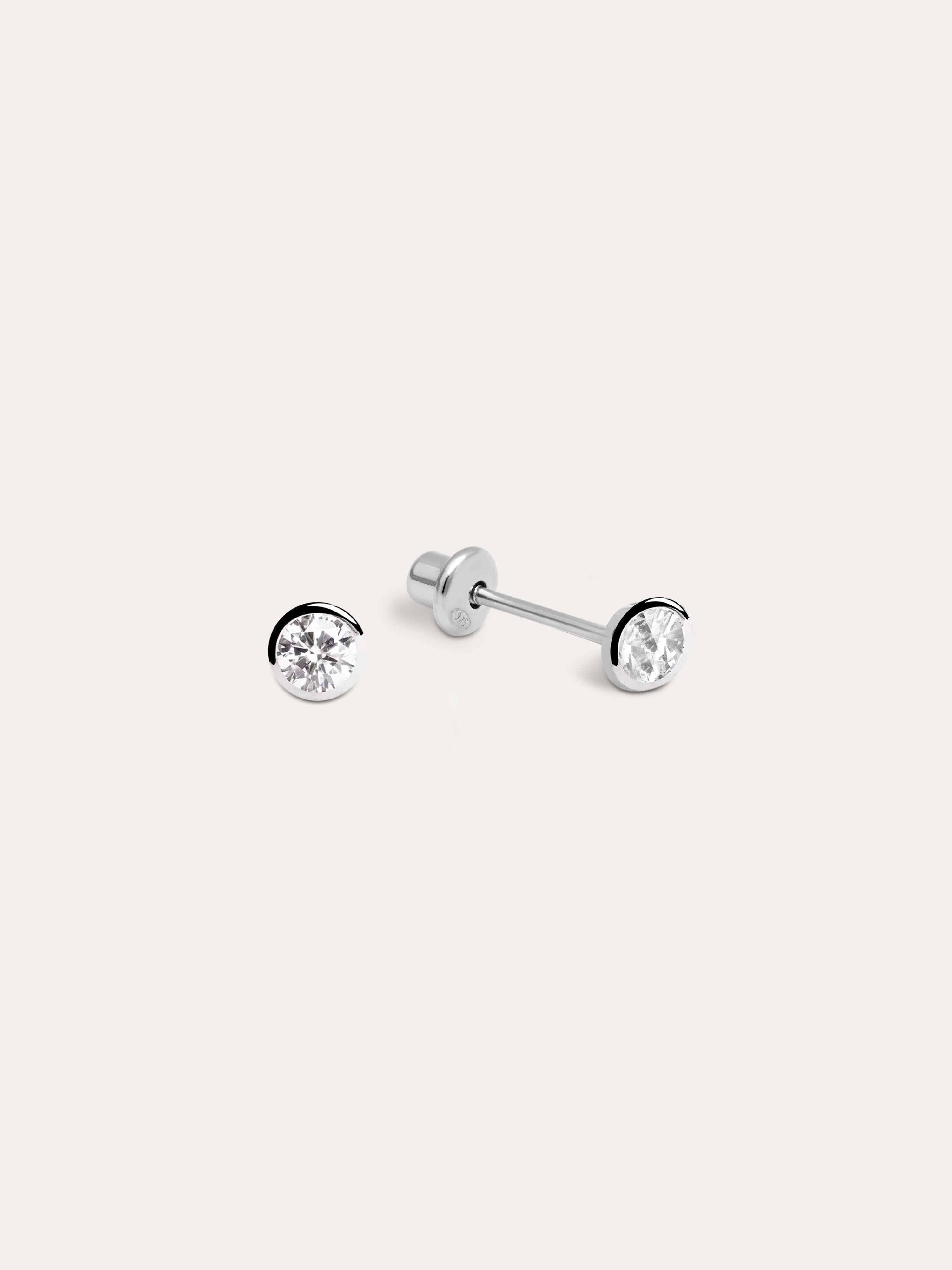 Pendientes Mini Spark 3mm Plata