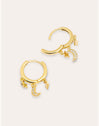 Imagen detalle de Pendientes Midnight Sky Baño Oro