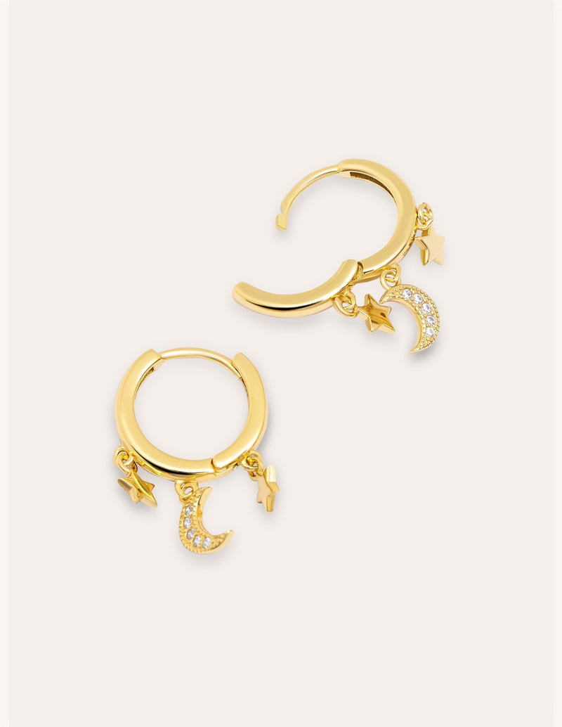 Pendientes Midnight Sky Baño Oro