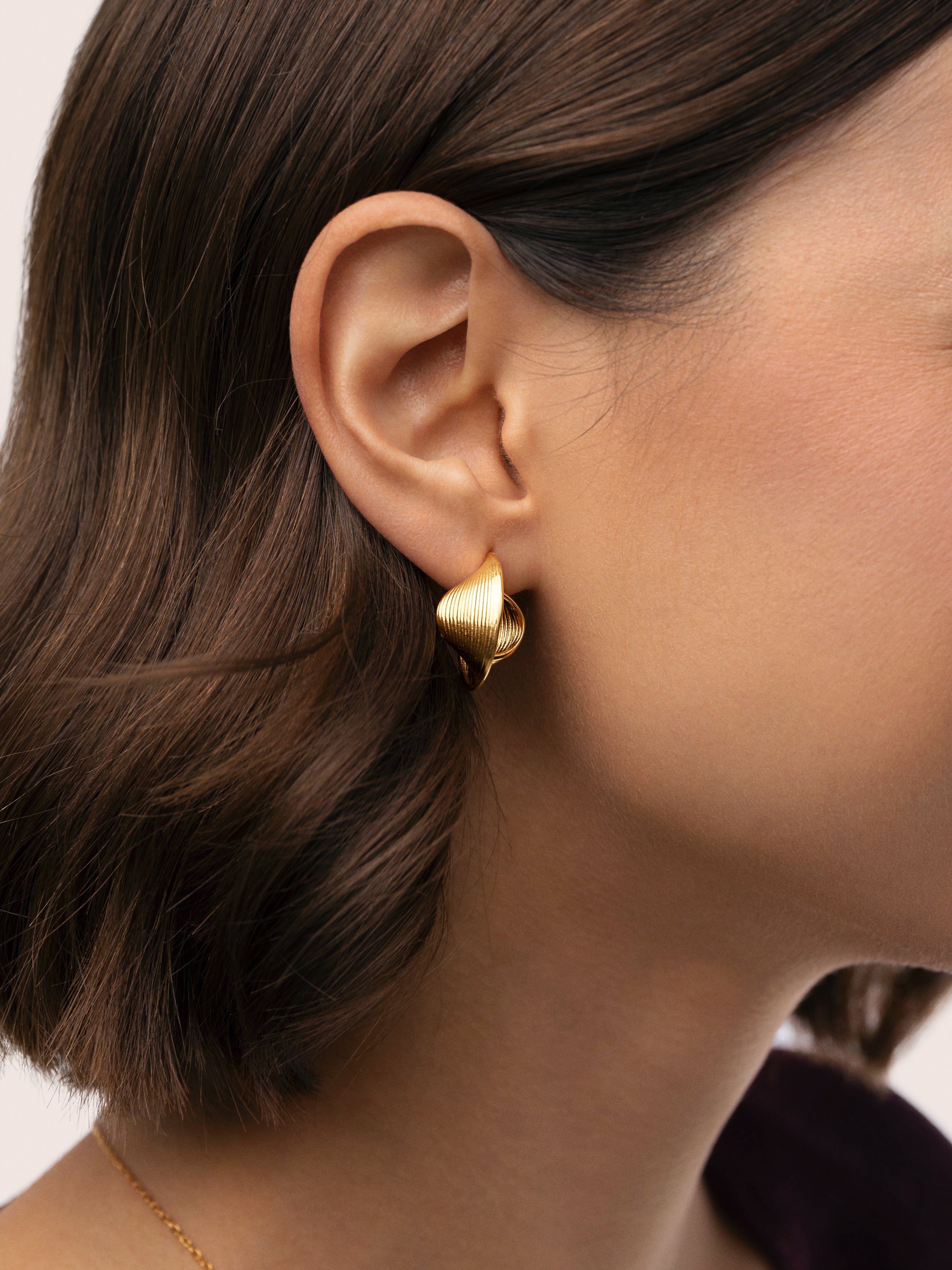 Mini Infinity Stainless Steel Gold Earrings