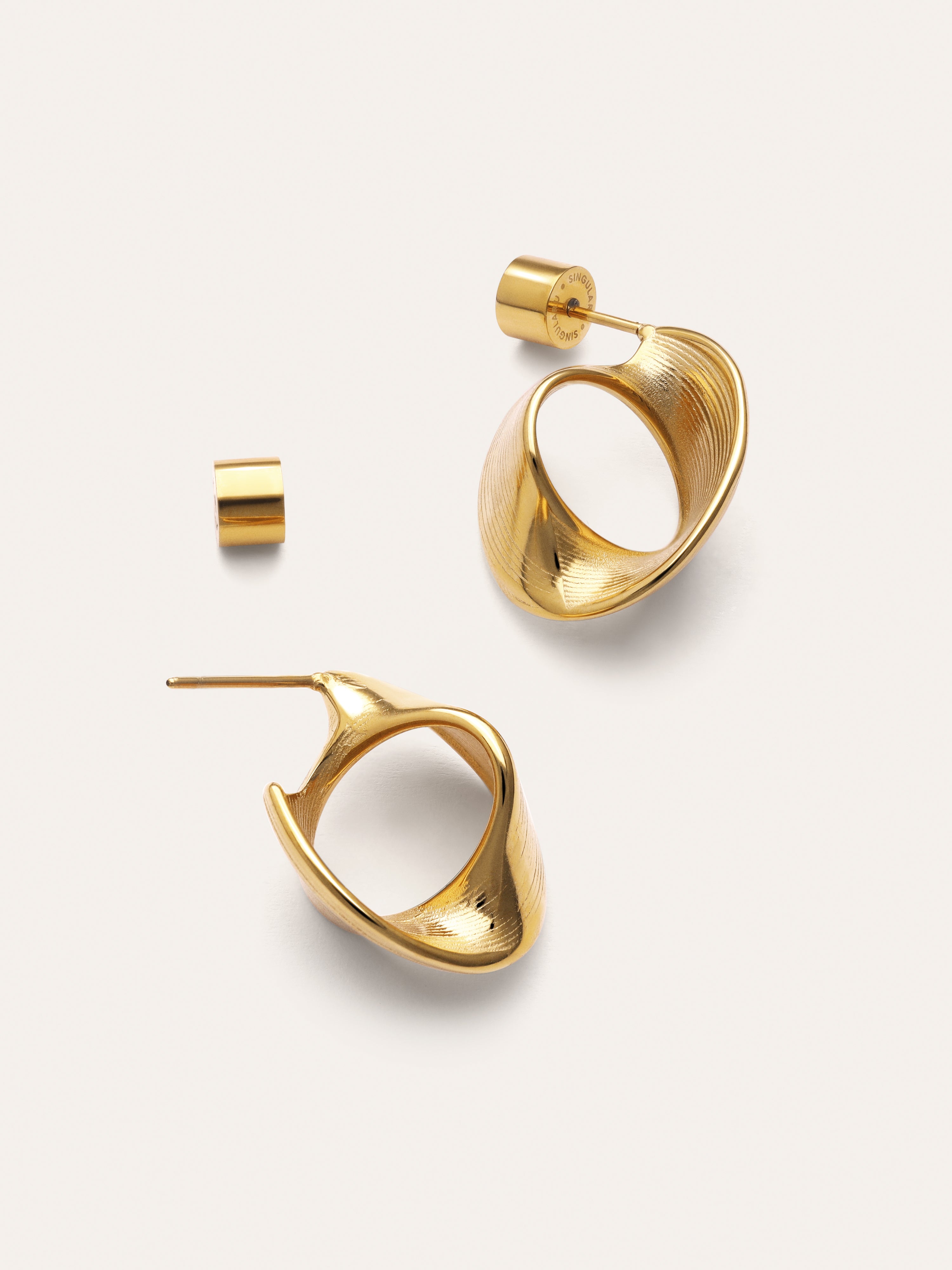 Mini Infinity Stainless Steel Gold Earrings