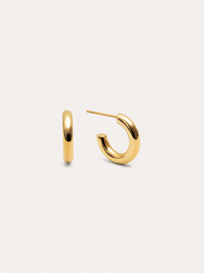 Nairo Stainless Steel Gold Hoop Earrings 