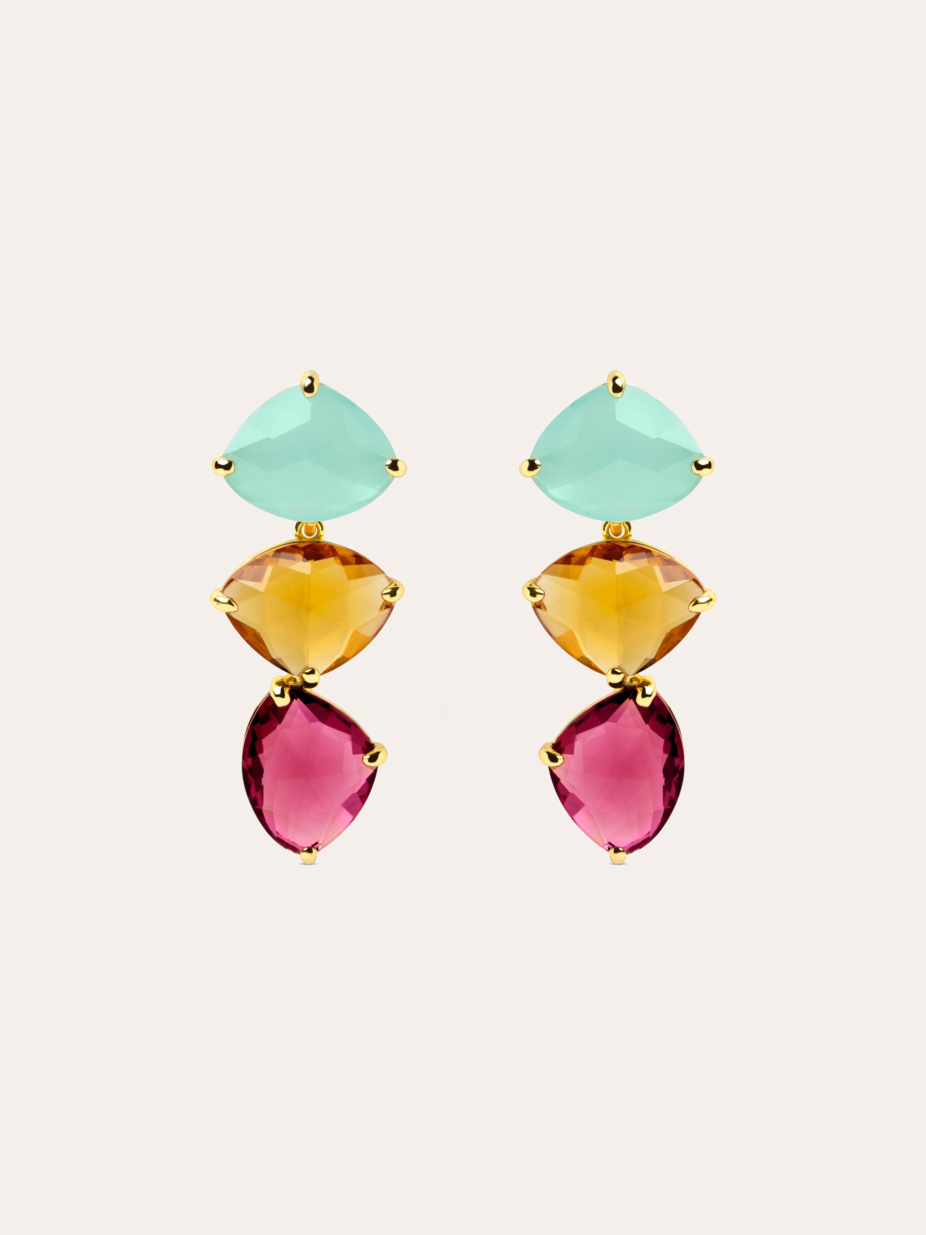 Narciso Drop Gold Earrings 