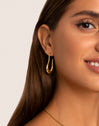 Organic Abba Stainless Steel Gold Earrings