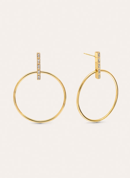 Ophelia Stainless Steel Gold Earrings 