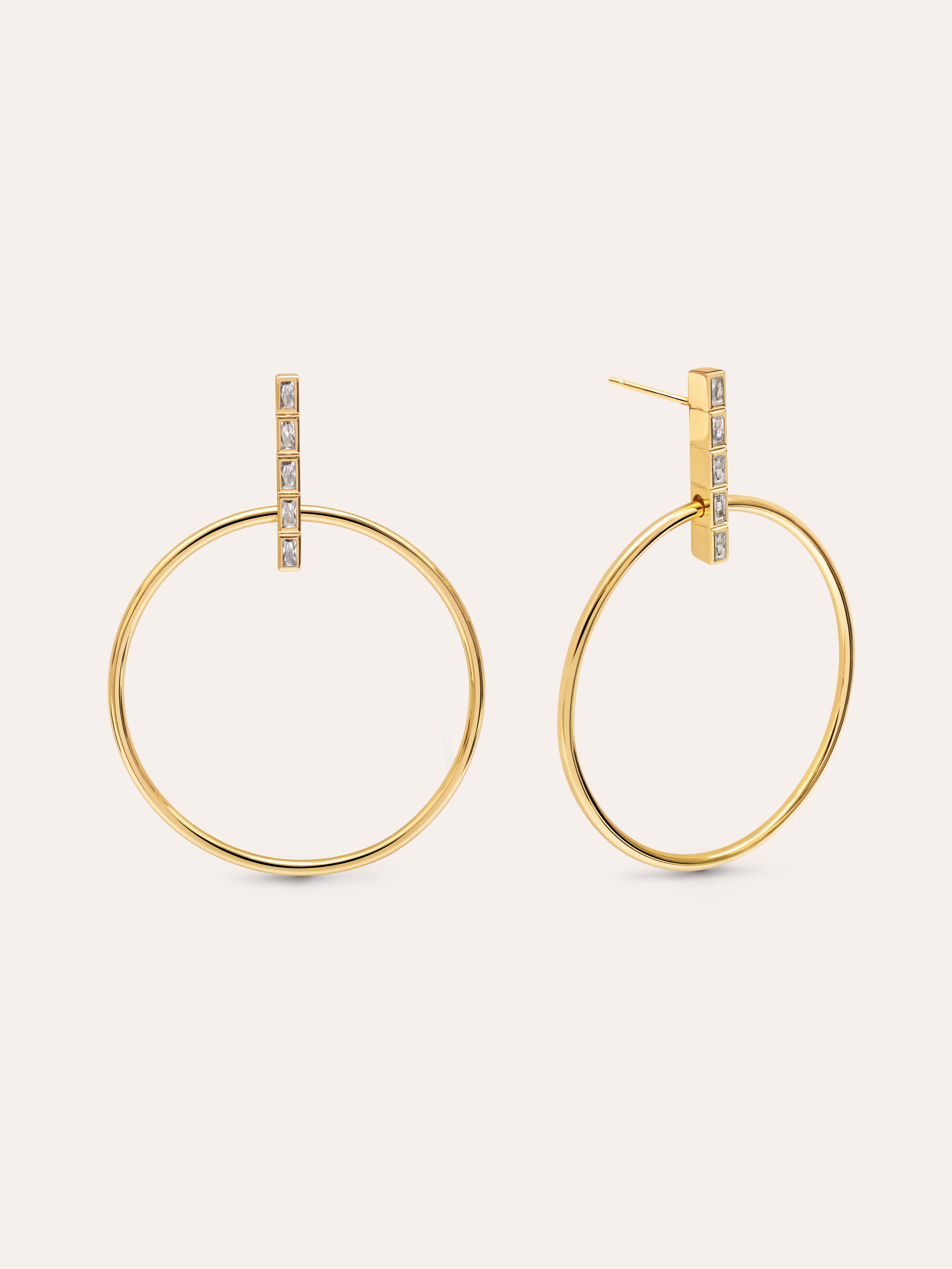 Ophelia Stainless Steel Gold Earrings 