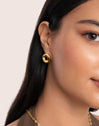 Orbit Stainless Steel Gold Earrings 