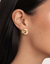 Orbit Stainless Steel Gold Earrings 