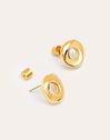 Orbit Stainless Steel Gold Earrings 