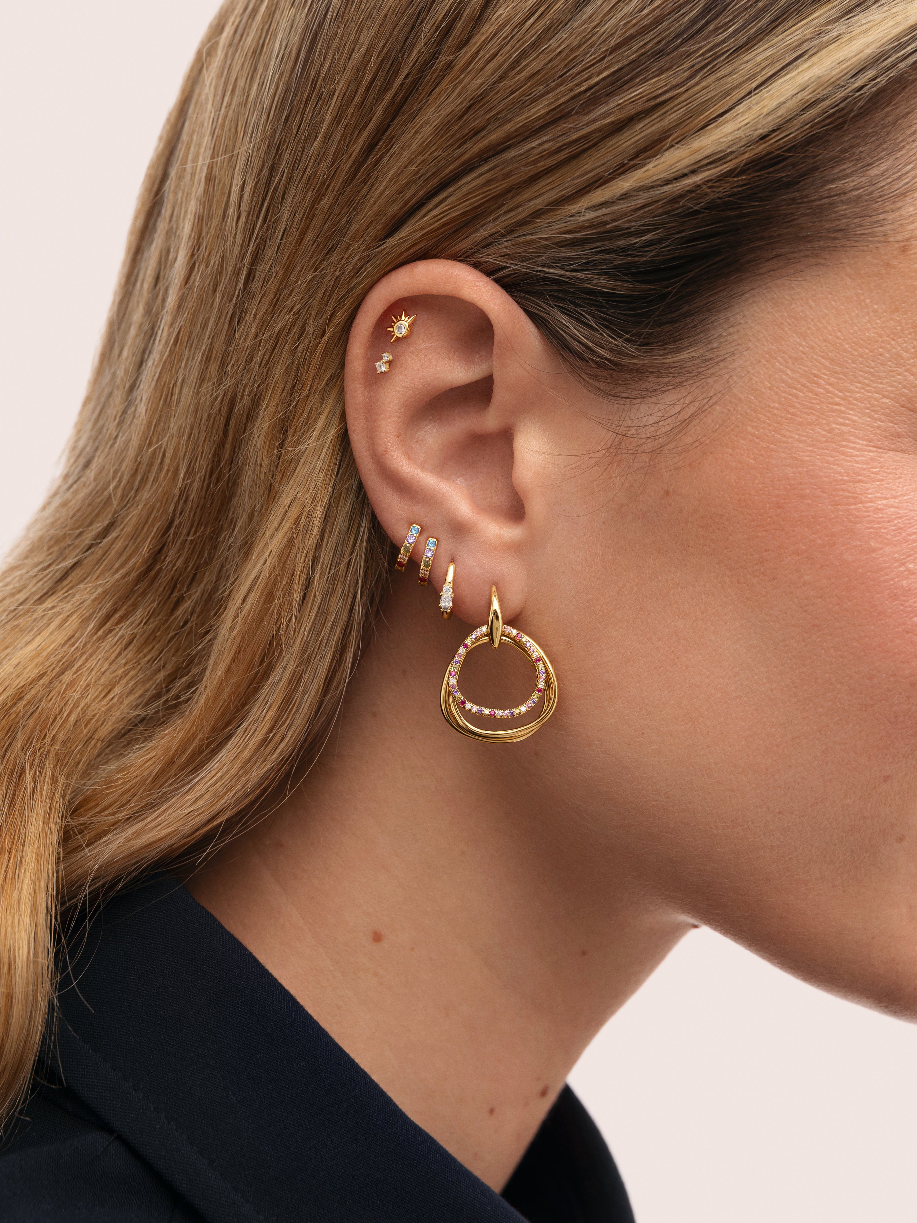 Oria Colors Gold Earrings