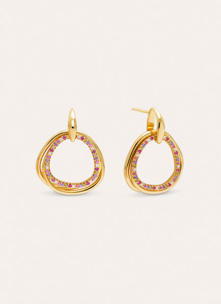 Oria Colors Gold Earrings