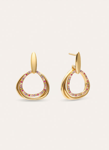 Oria Colors Gold Earrings
