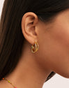 Pendientes Orbit Cross Baño Oro